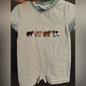 Cow French Knot romper